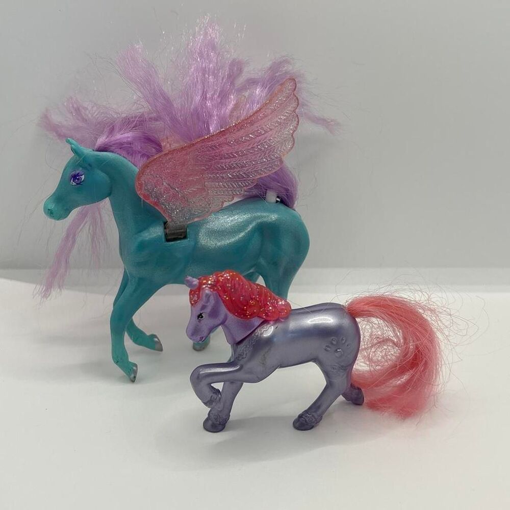 Vintage 90's Empire Mini Fantasy Fillies Pegasus Pink Blue Hair RARE HTF Tonka